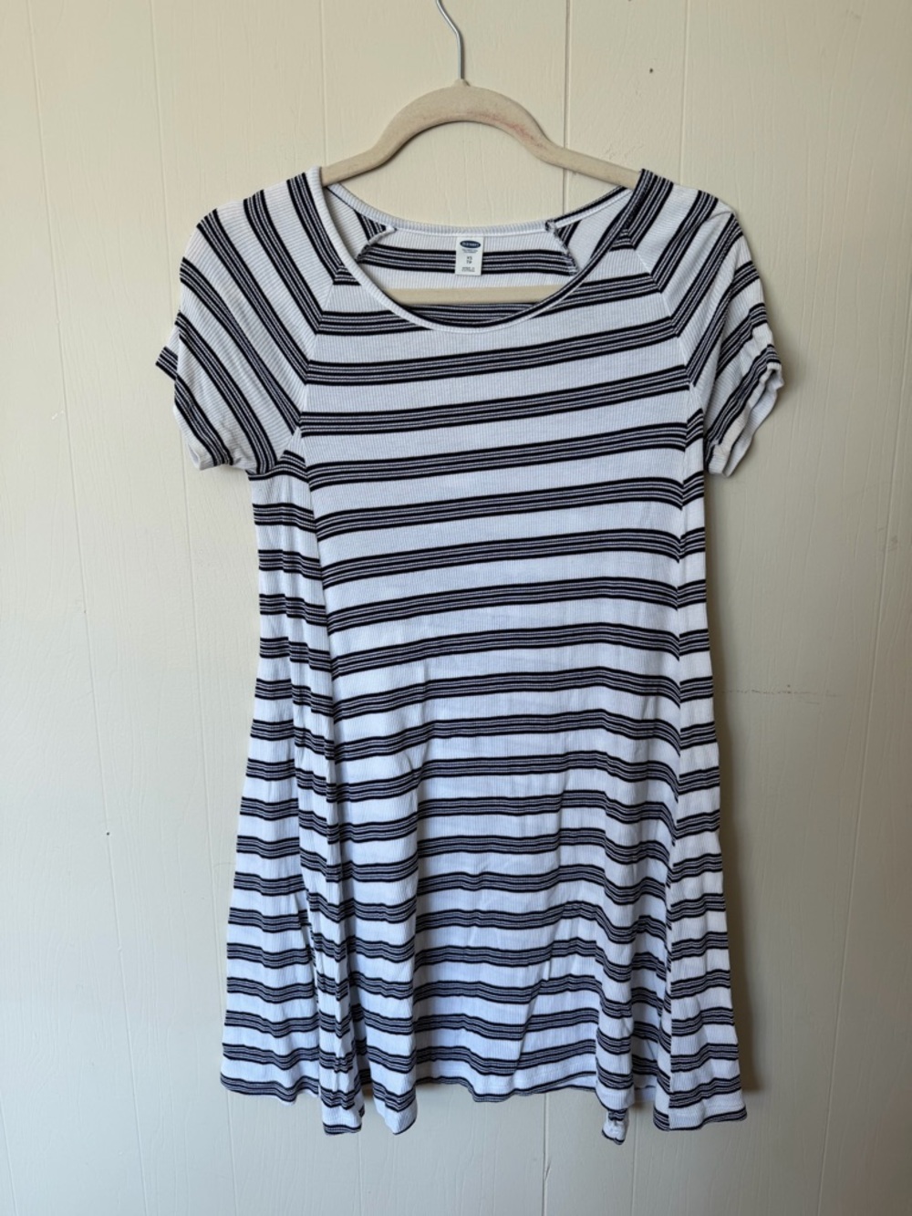 Women’s Navy & White Striped Short Sleeve Dress